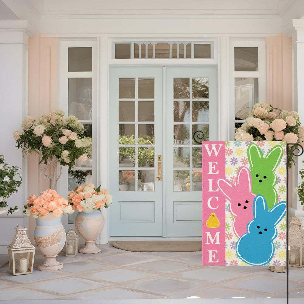 Welcome Printed Garden Flag For Easter-Globe Flags