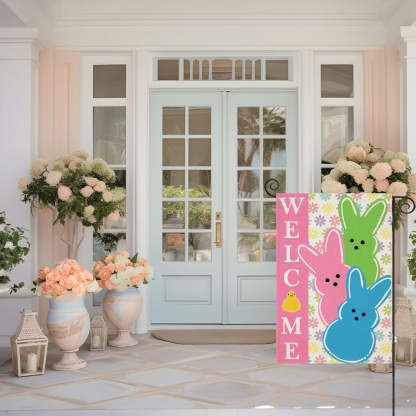 Welcome Printed Garden Flag For Easter-Globe Flags
