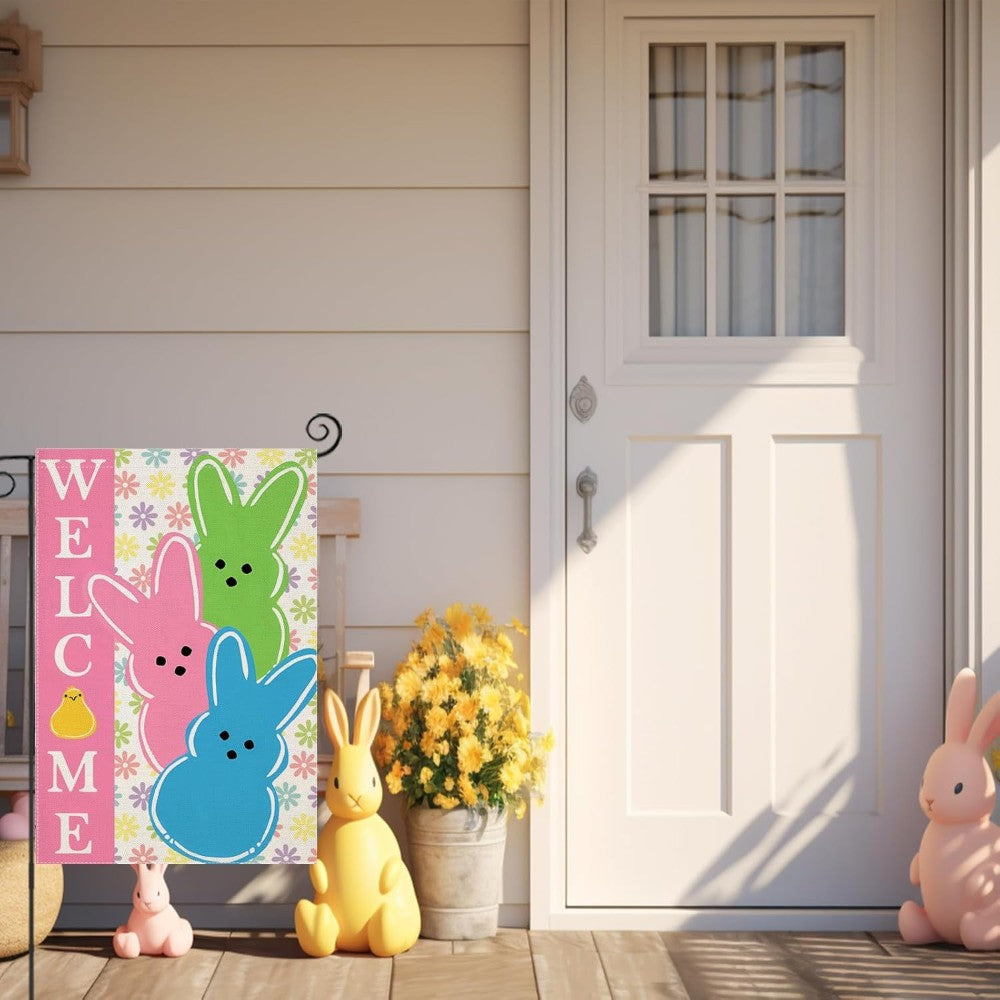 Welcome Printed Garden Flag For Easter-Globe Flags