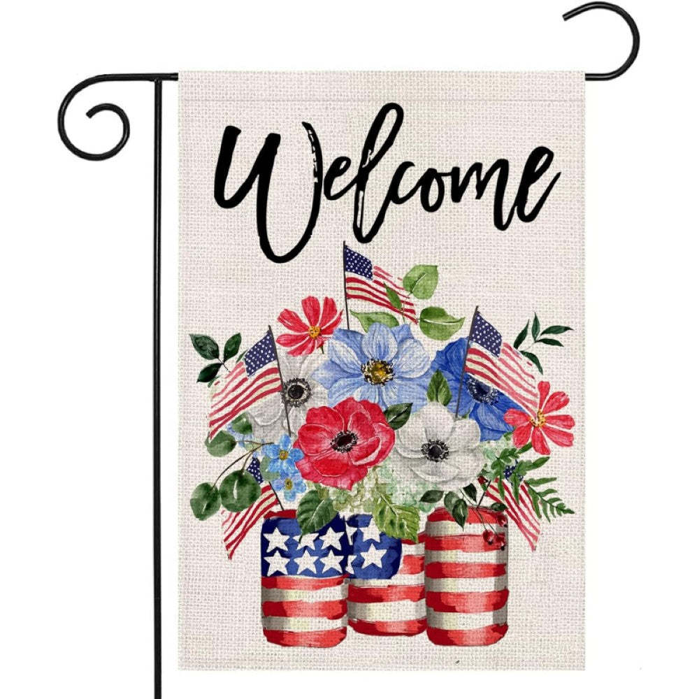 Home Sweet Home Festive 4th Of July Garden Flag-Globe Flags