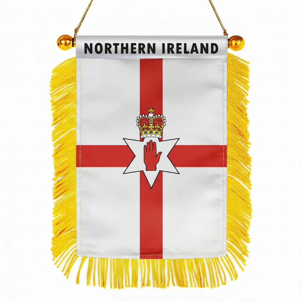 Official FIFA 2026 Northern Ireland Car Window Mini Decorative Flag - product view