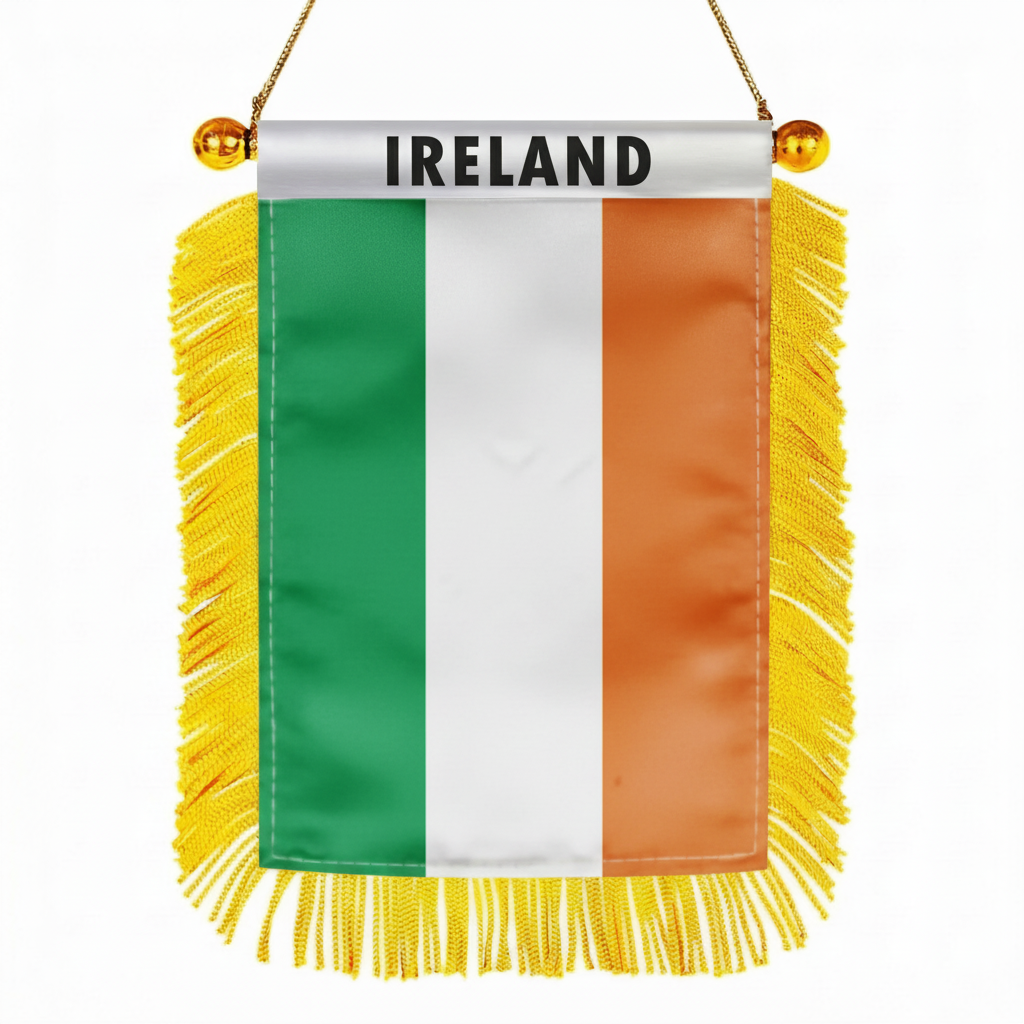 Official FIFA 2026 Ireland Car Window Mini Decorative Flag - product view