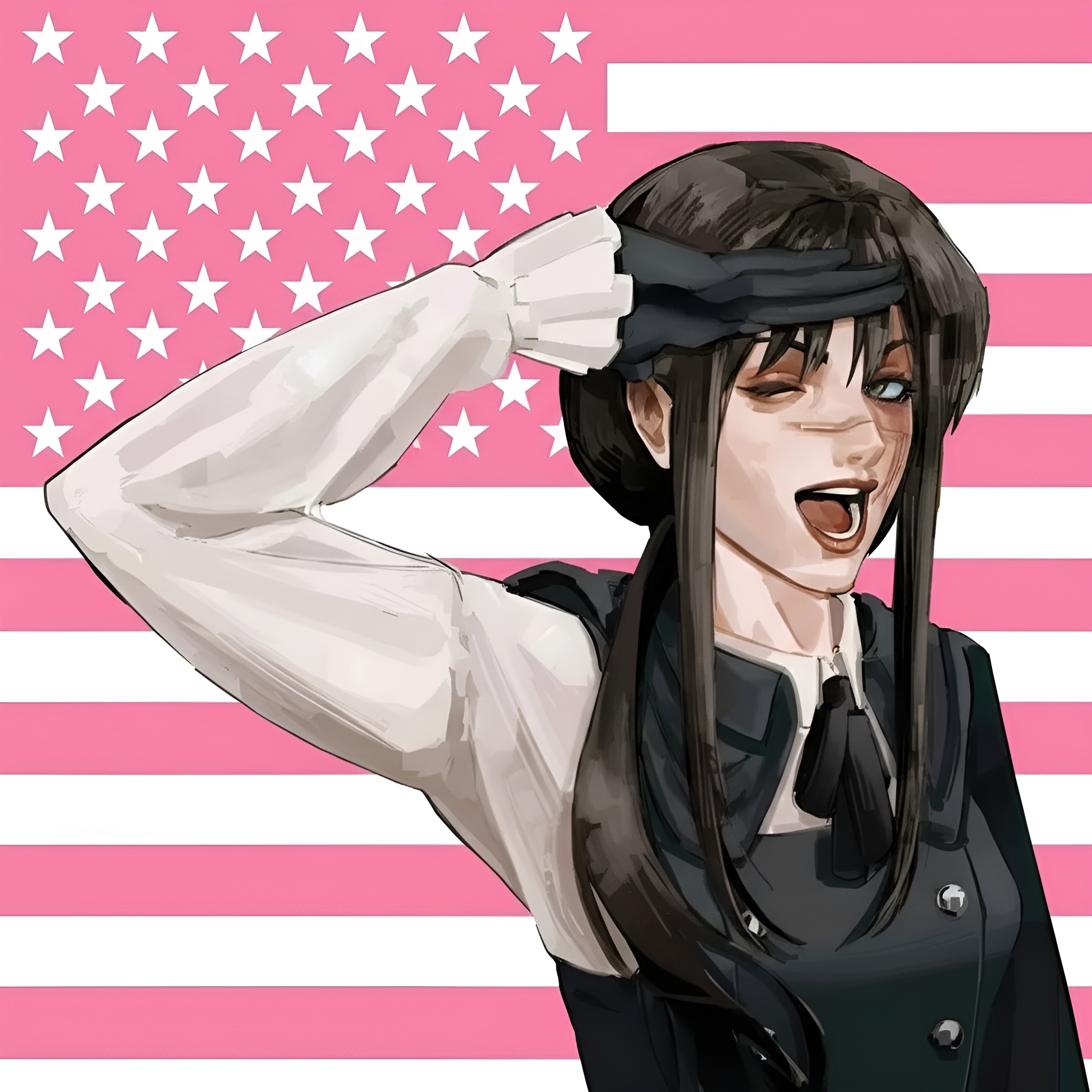 USA Flag Freedom Chainsaw Man anime banner
