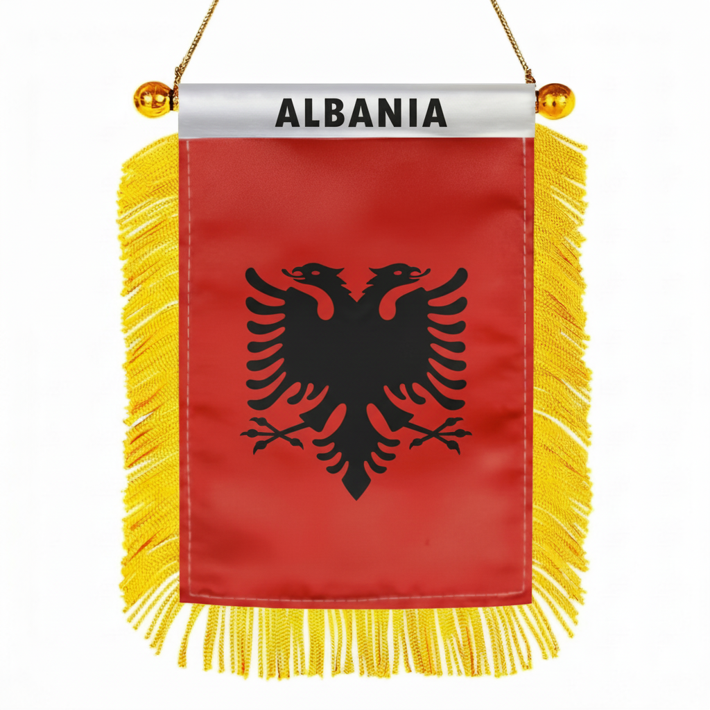 Official FIFA 2026 Albania Car Window Mini Decorative Flag