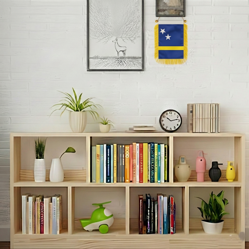 Official FIFA 2026 Curaçao Car Window Mini Decorative Flag