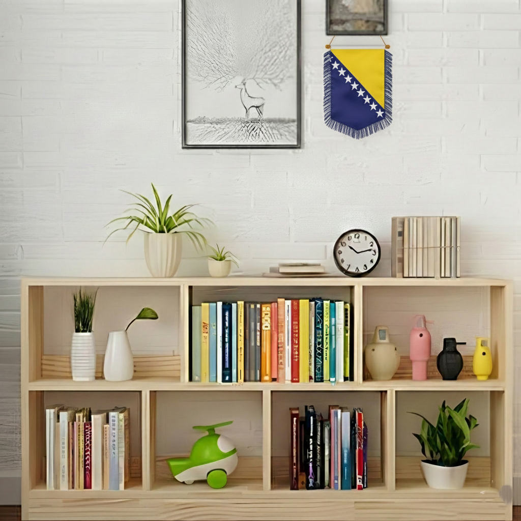 Official FIFA 2026 Bosnia and Herzegovina Car Window Mini Decorative Flag