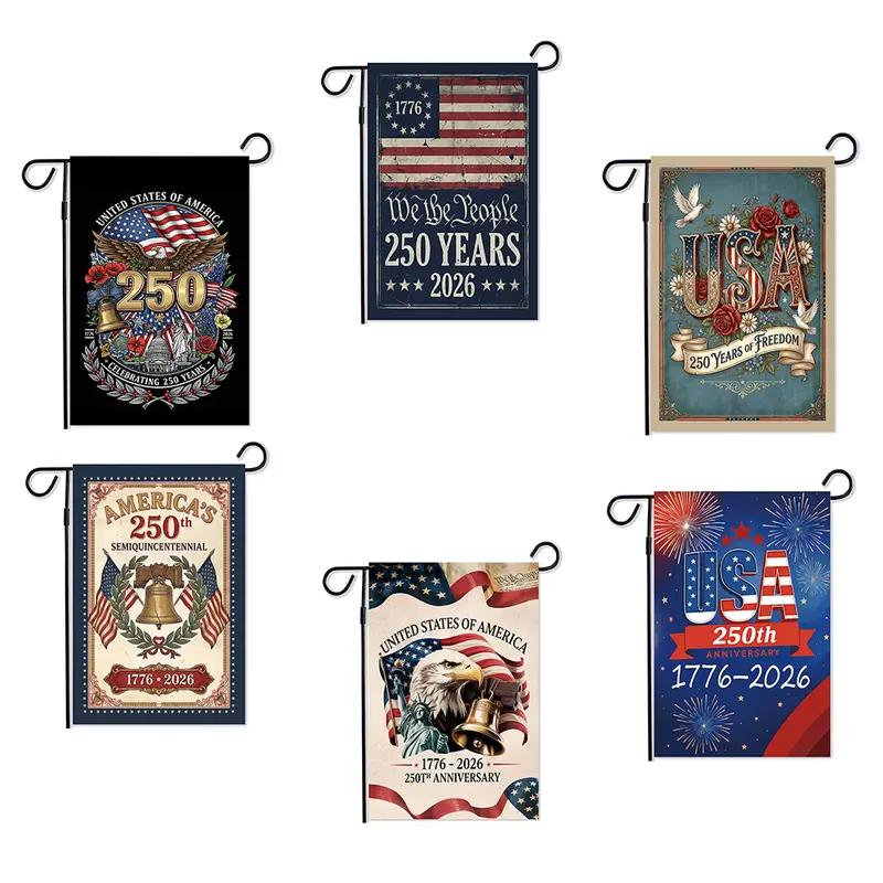 250 Years of American Garden Flag, 250th Anniversary USA Patriotic Yard Banner