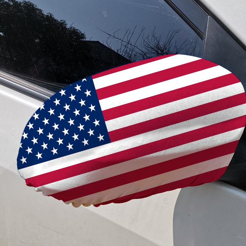 USA Car Mirror Flag-Globe Flags