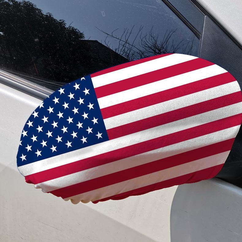 USA Car Mirror Flag-Globe Flags