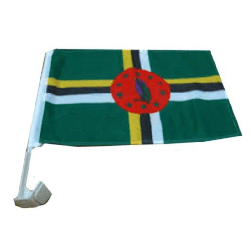 Dominica Car Window Mounted Flag For Car Decor-Globe Flags