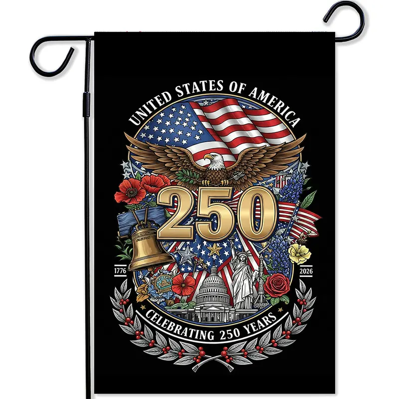 250 Years of American Garden Flag, 250th Anniversary USA Patriotic Yard Banner