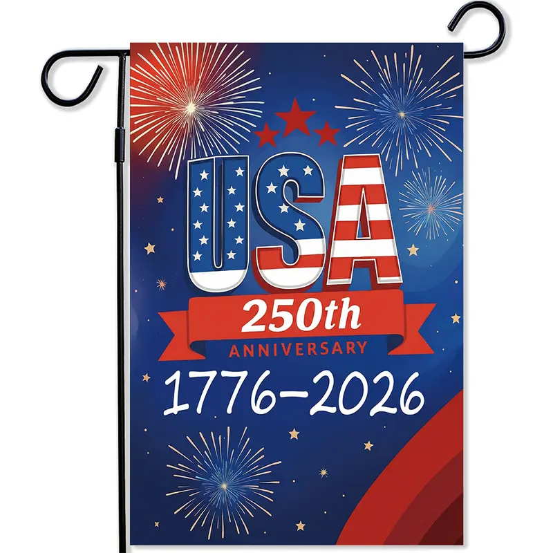 250 Years of American Garden Flag, 250th Anniversary USA Patriotic Yard Banner