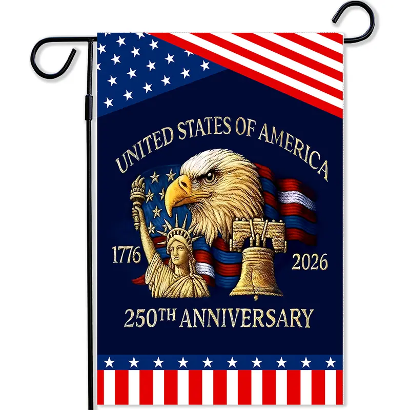 250 Years of American Garden Flag, 250th Anniversary USA Patriotic Yard Banner