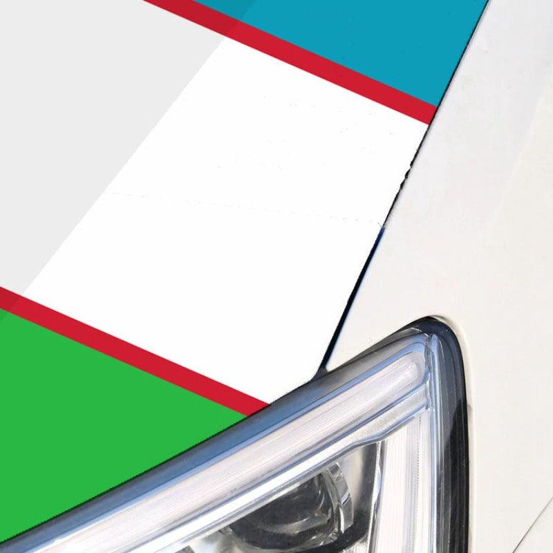 Uzbekistan Car Flag Cover mount hardware close-up