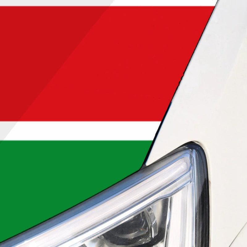 South Sudan Car Hood Cover Flag showing magnetic base attachment detail