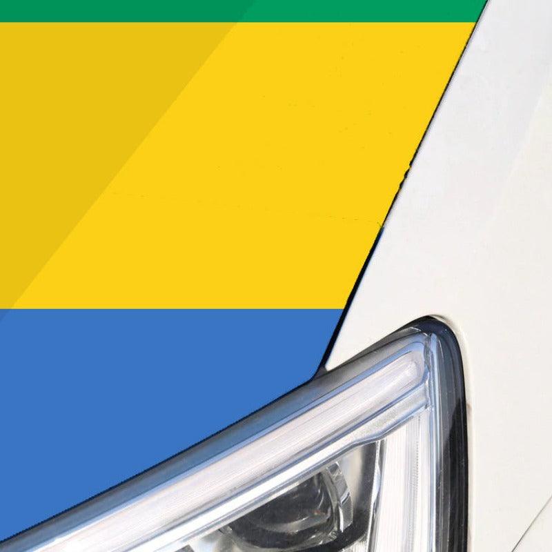 Gabon Car Hood Cover-Globe Flags
