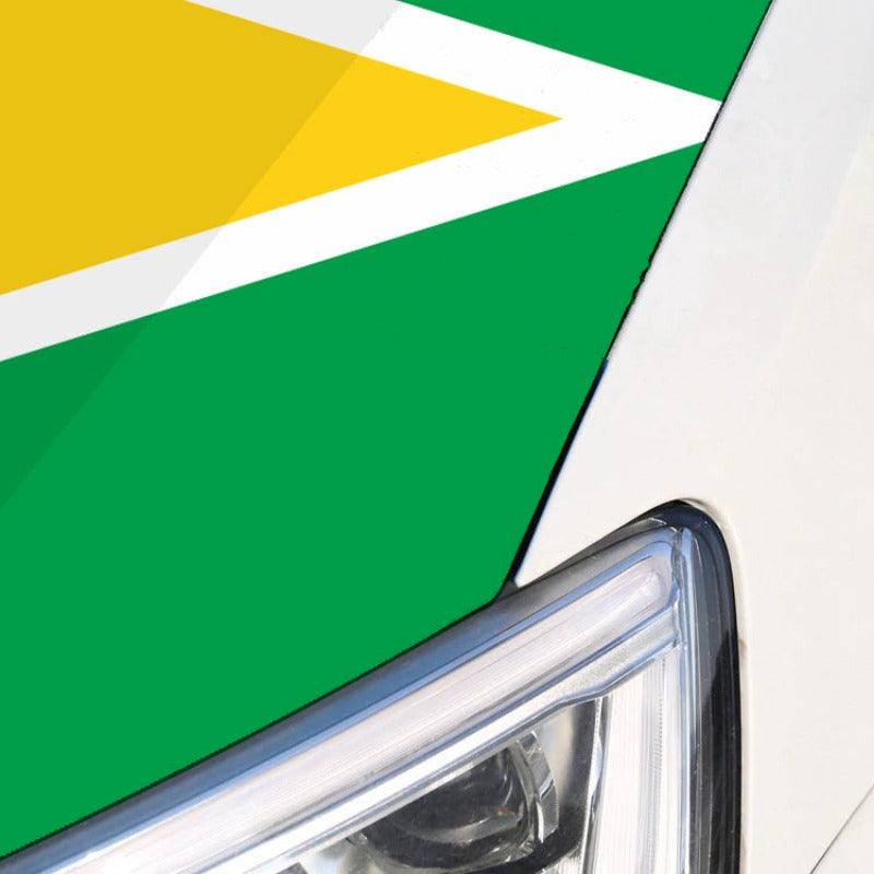 Guyana Flag Car Hood-Globe Flags