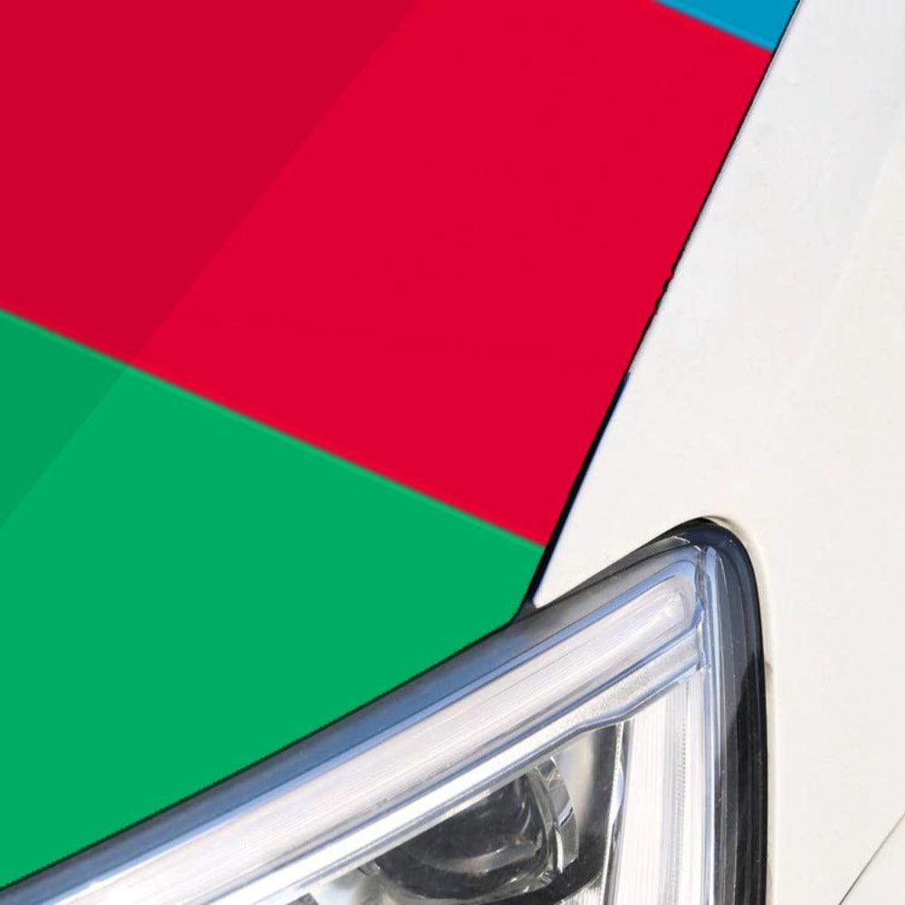 Azerbaijan Car Hood Cover-Globe Flags