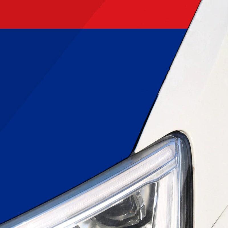 Sint Maarten Car Hood Cover Flag showing magnetic base attachment detail
