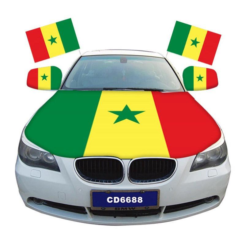 Senegal Flag Car Hood-Globe Flags