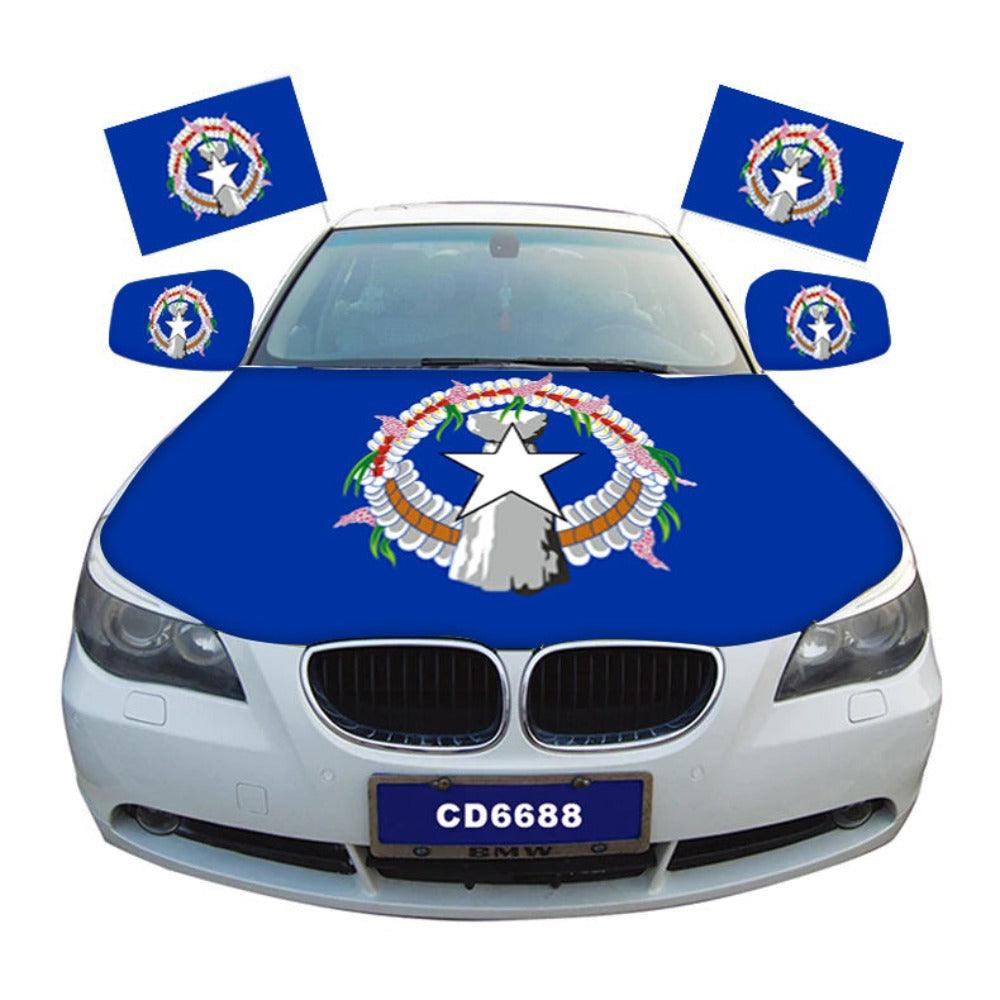 Northern Mariana Islands Car Hood Cover Flag - product view