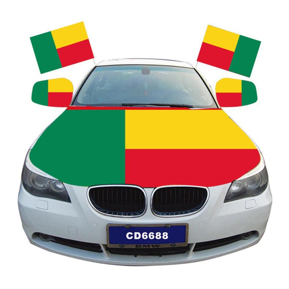 Benin Car Hood Cover Flag Polyester Vehicle Wrap For Outdoor Display-Globe Flags