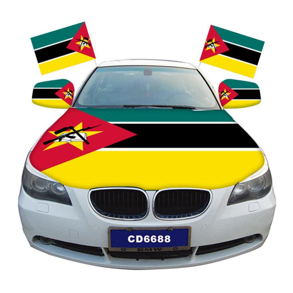 Mozambique Car Hood Flag-Globe Flags