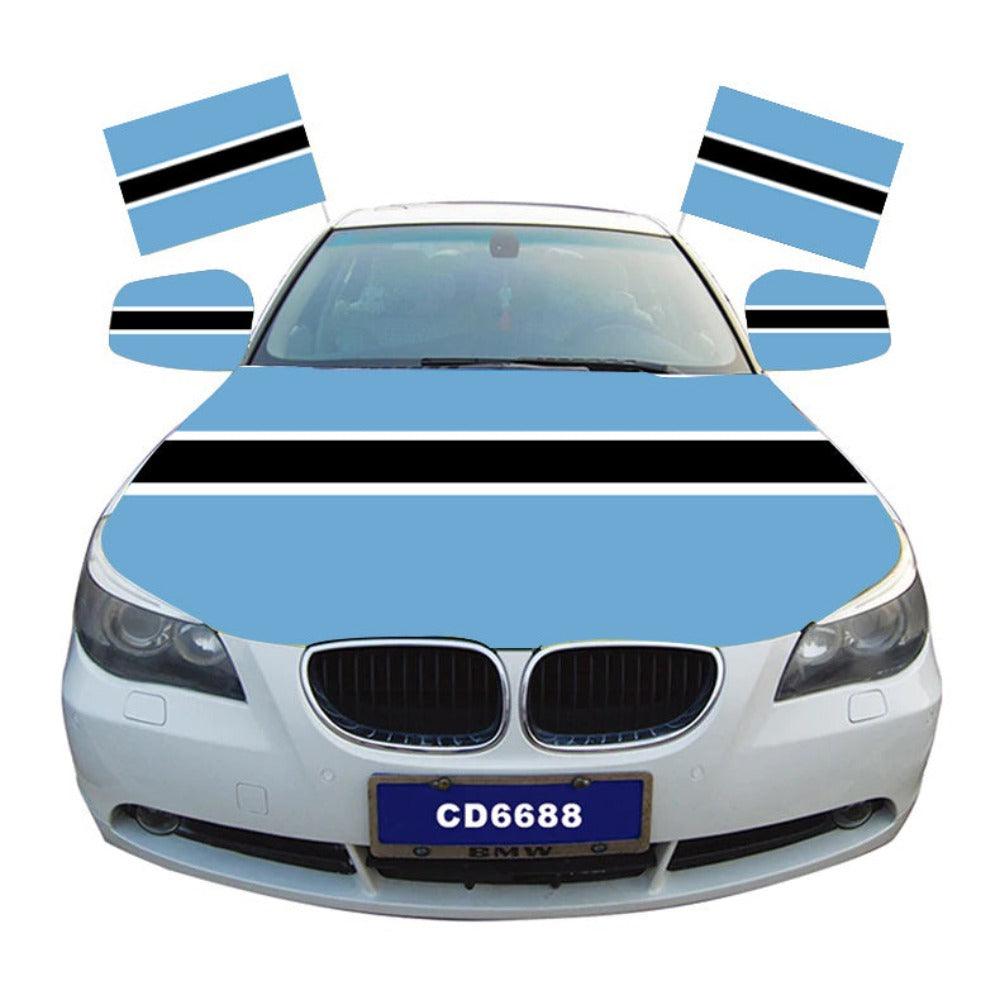 Botswana Car Hood Cover Flag Polyester Wrap For Vehicle Front Display-Globe Flags