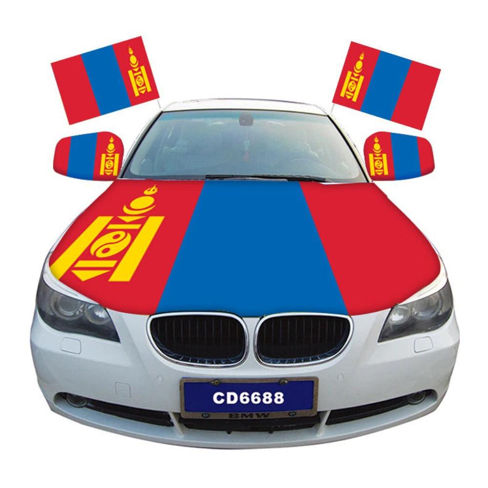 Mongolia Car Hood Flag-Globe Flags