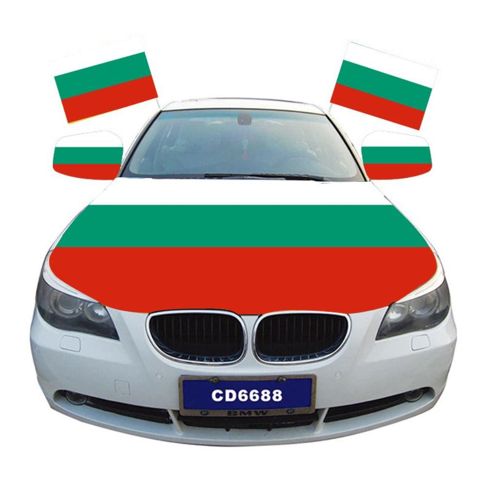 Bulgaria Car Hood Flag – Patriotic Polyester Vehicle Cover for Events-Globe Flags