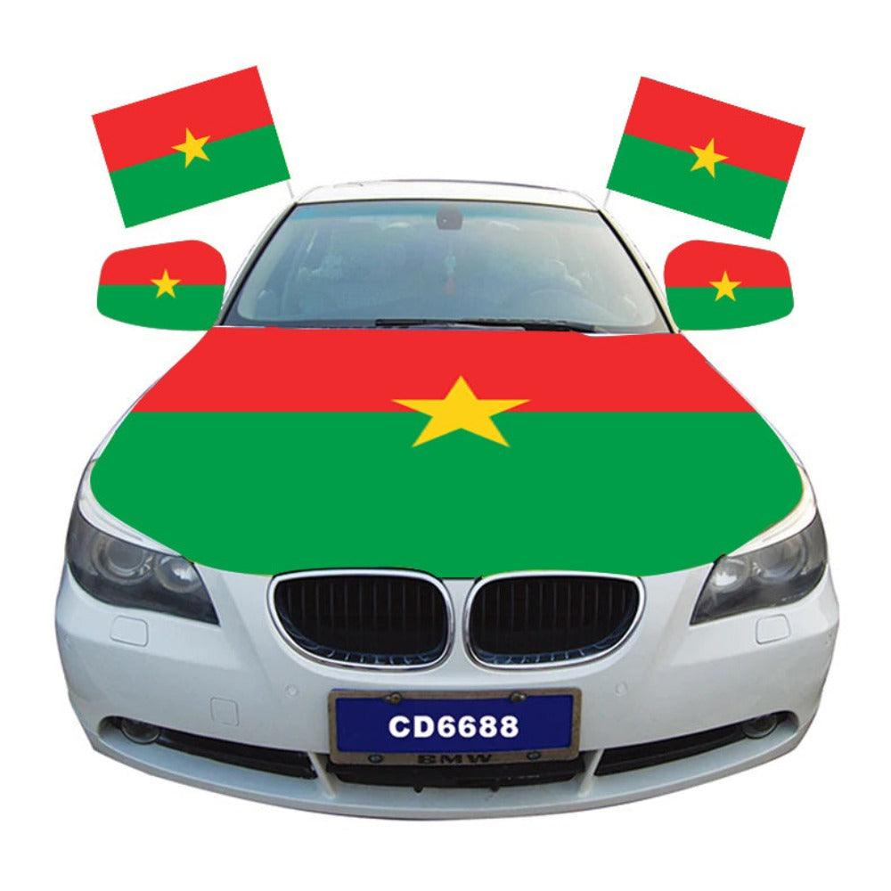 Burkina Faso Hood Flag – Durable Patriotic Car Cover for Events-Globe Flags