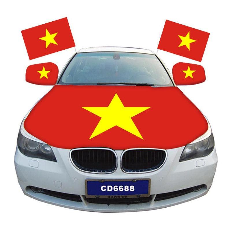 Vietnam Flag Car Cover-Globe Flags