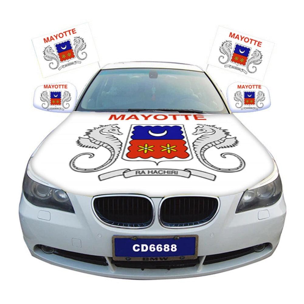 Mayotte Car Hood Flag-Globe Flags