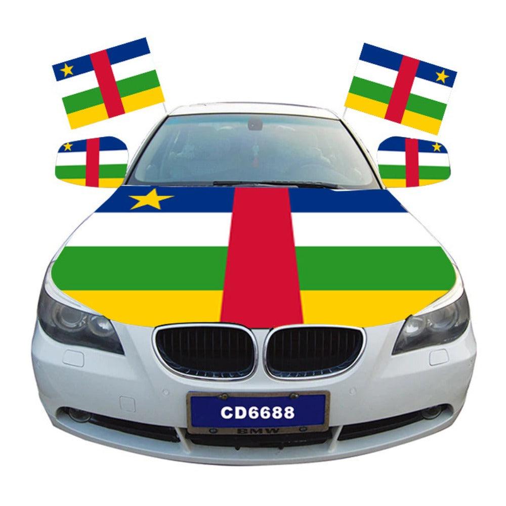 Central African Republic Car Hood Cover Flag-Globe Flags