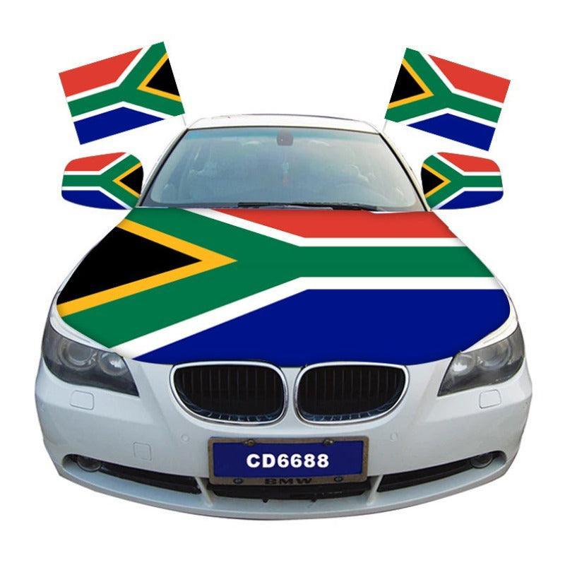 South Africa Car Hood Cover Flag-Globe Flags