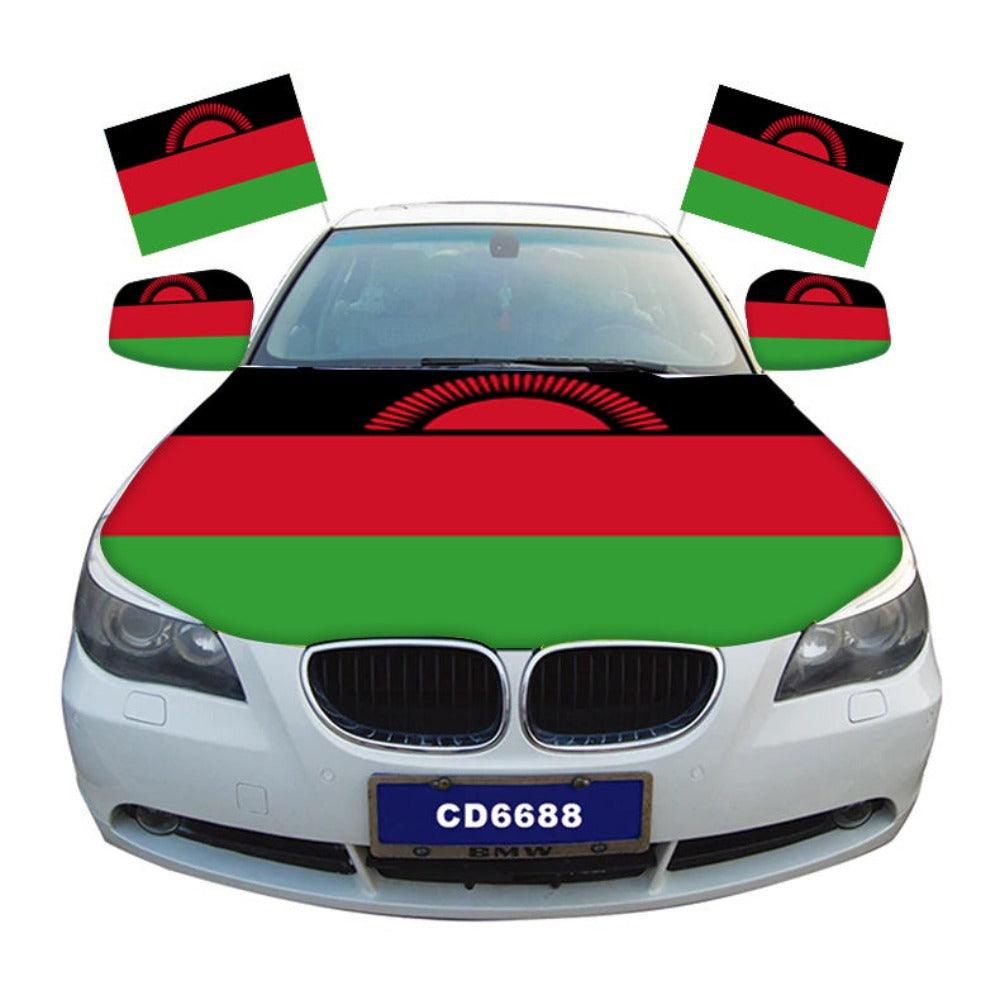 Malawi Car Hood Cover Flag-Globe Flags