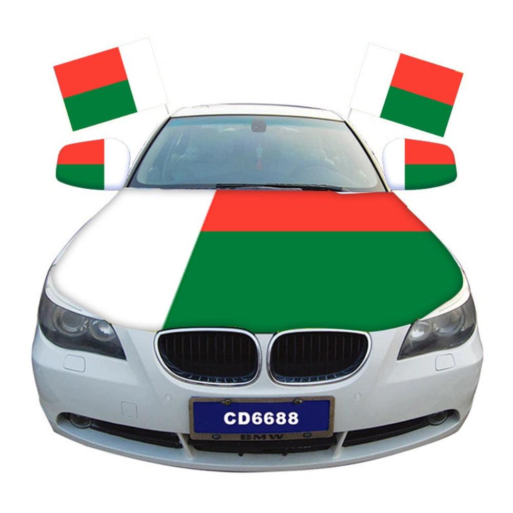 Madagascar Car Hood Flag-Globe Flags