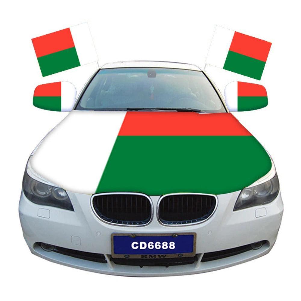 Madagascar Car Hood Flag-Globe Flags