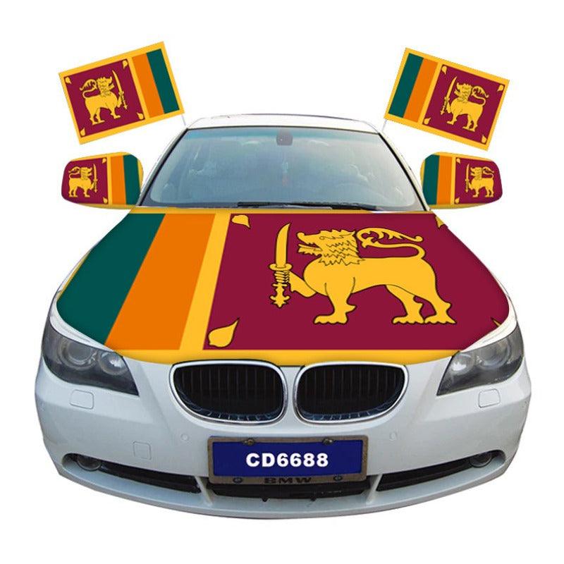 Sri Lanka Car Hood Cover Flag - product view
