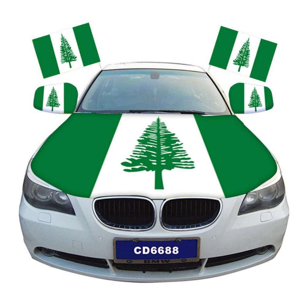 Norfolk Island Car Hood Cover Flag-Globe Flags