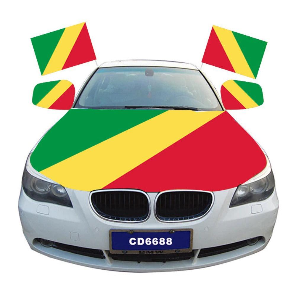Congo Flag Car Hood Cover-Globe Flags