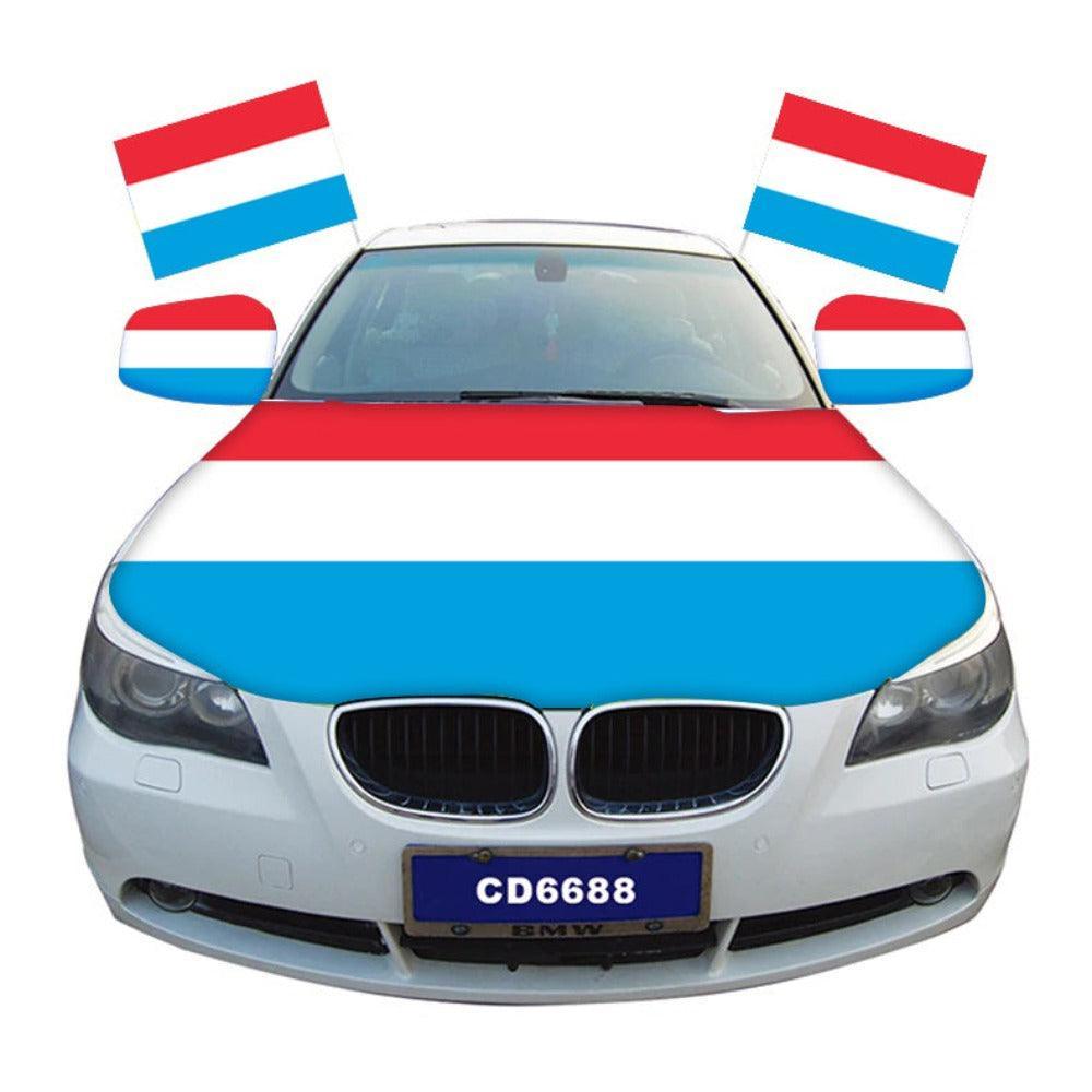 Luxembourg Car Hood Flag-Globe Flags