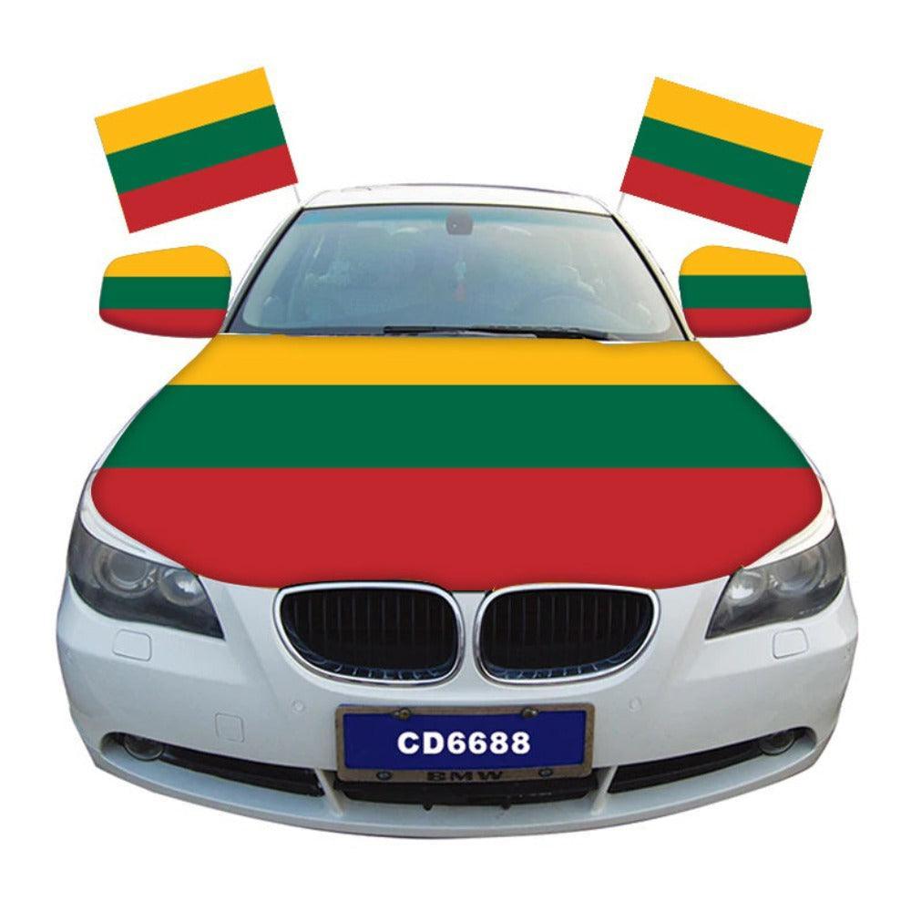 Lithuania Car Hood Flag-Globe Flags