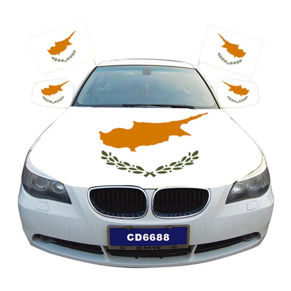 Cyprus Car Hood Flag-Globe Flags