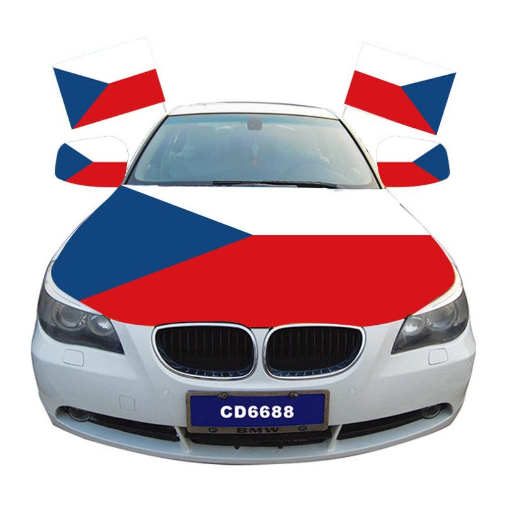 Czech Car Hood Flag-Globe Flags
