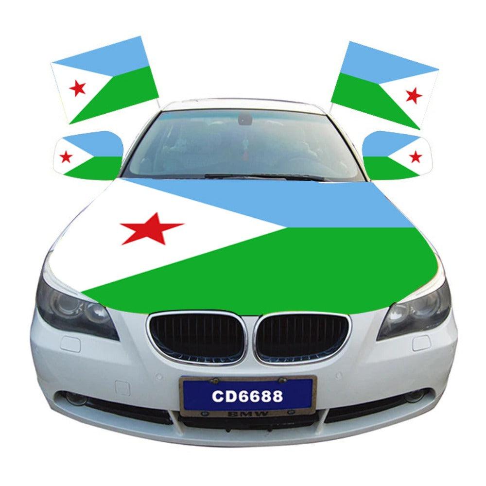 Djibouti Car Hood Flag-Globe Flags