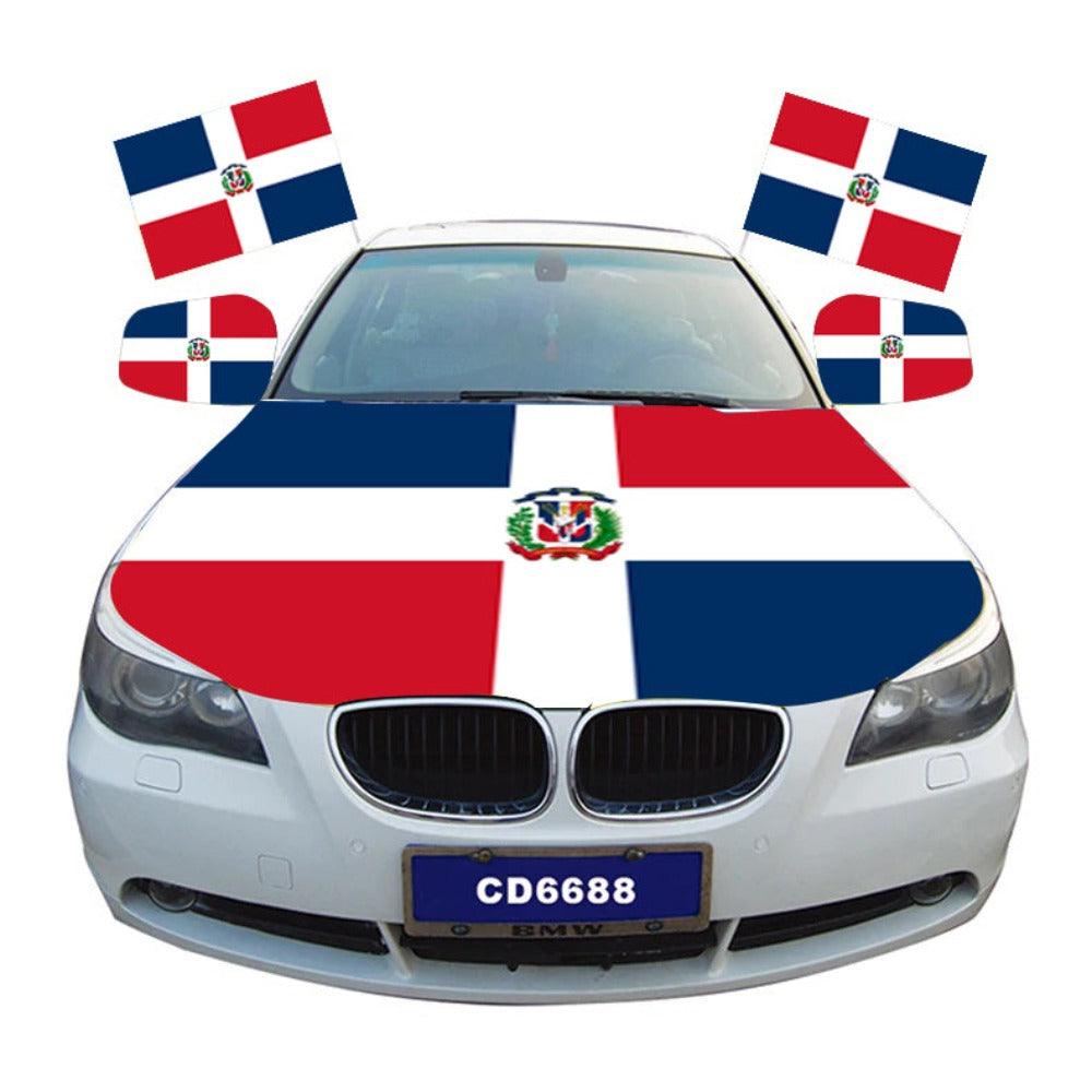 Dominican Republic Hood Flag-Globe Flags