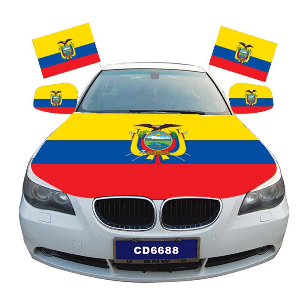 Ecuador Car Hood Flag-Globe Flags