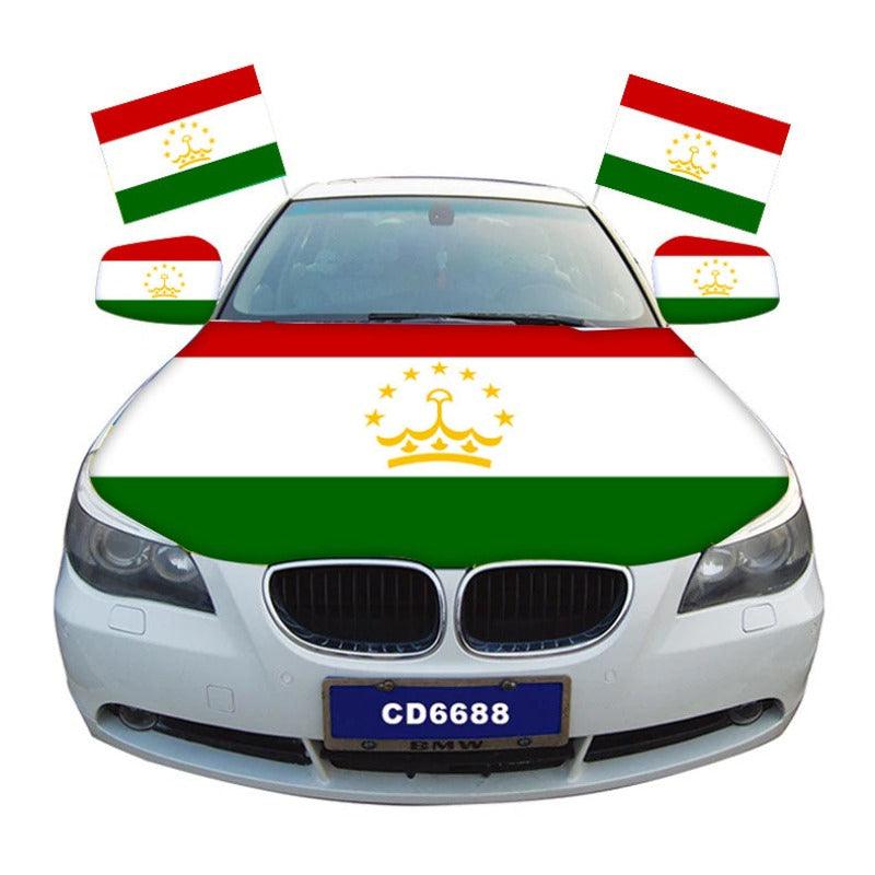 Tajikistan Car Hood Cover - product view