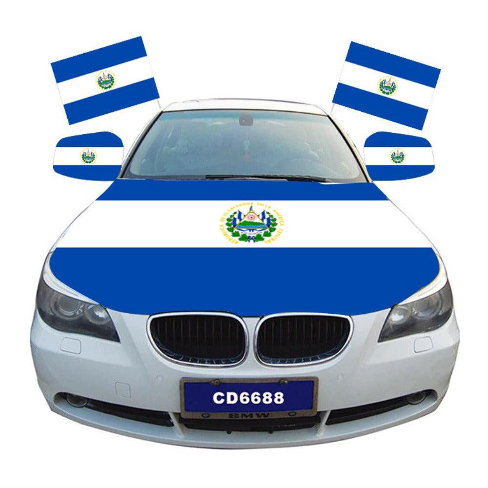 El Salvador Car Hood-Globe Flags